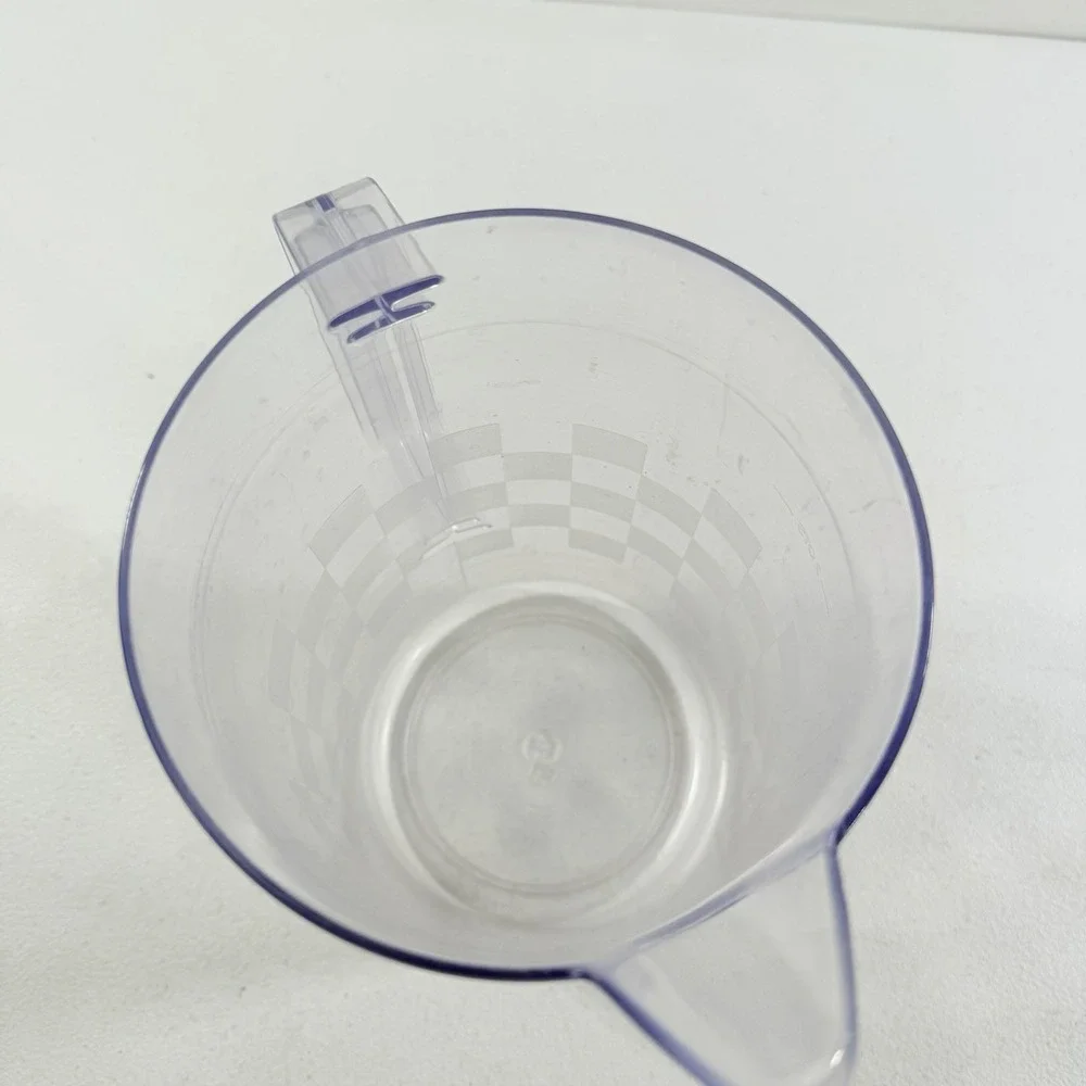 Pampered Chef Quick-Stir Pitcher 2 Quart‎ 2270 Checkerboard Pattern White Lid